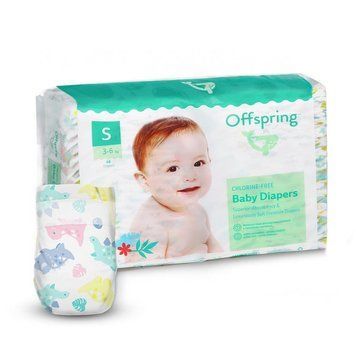 Подгузники Offspring Dinoland, размер 2 (S), 3-6 кг, 48 шт. DP-OI-FAT-S48P-DNL фото
