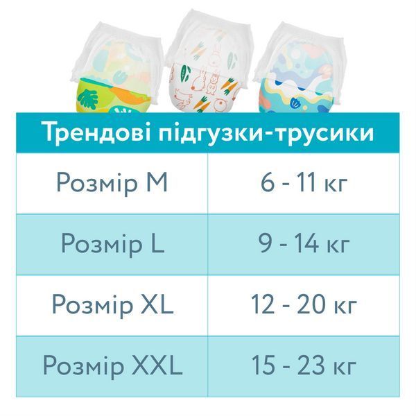 Підгузки-трусики Offspring Forestia, розмір 6 (XXL), 15-23 кг, 24 шт. DP-OI-FAP-XXL24P-FRT фото