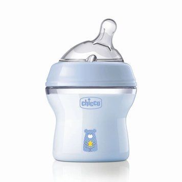 Бутылочка пластик Chicco Natural Feeling NEW, голубой, 150 мл, 0м+ 81311.20 фото