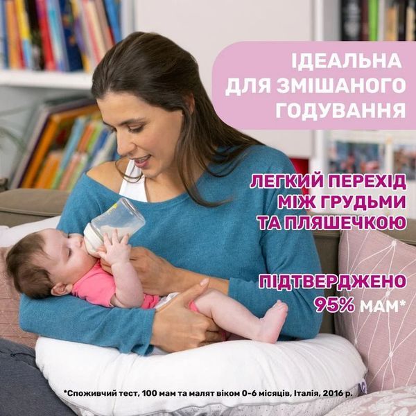 Бутылочка пластик Chicco Natural Feeling NEW, голубой, 150 мл, 0м+ 81311.20 фото
