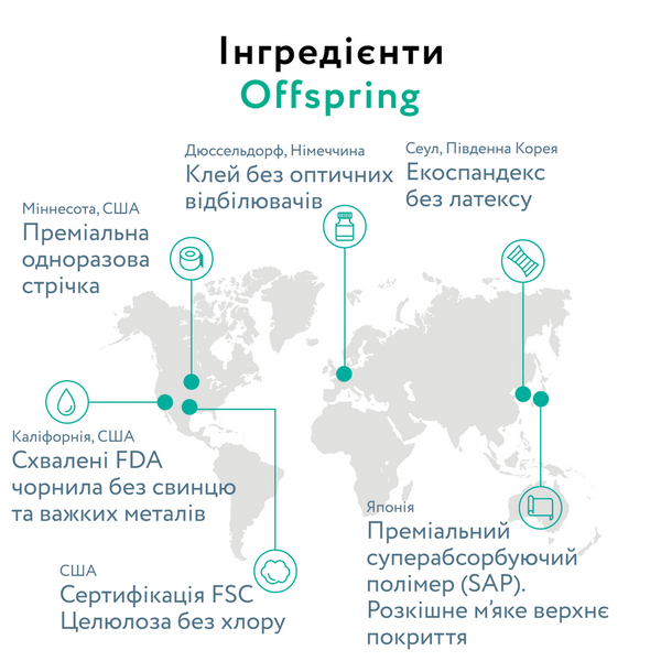 Підгузків Offspring Dinoland, розмір 4 (L), 9-13 кг, 36 шт.  DP-OI-FAT-L36P-DNL фото