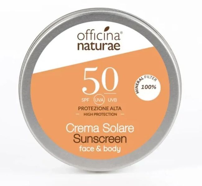 Натуральный солнцезащитный крем для тела в аллюминевой банке SPF 50 Officina Naturae, 75 мл 001002 фото